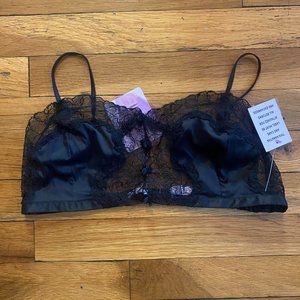 Fenty X Savage black satin bralette